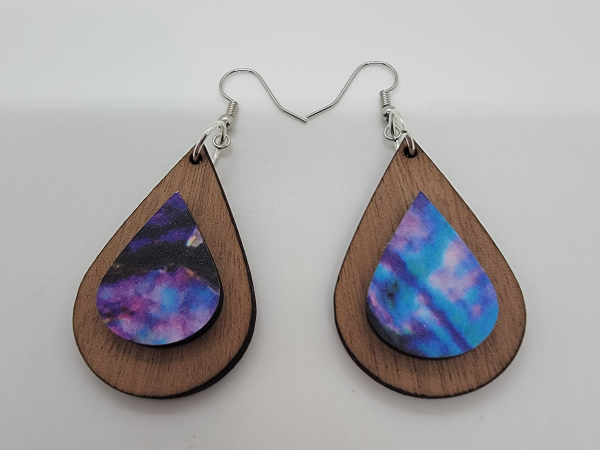 Beautiful double layered teardrop earrings