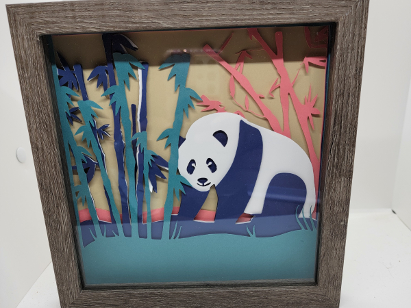 Panda, DC, wild, outdoors, 3D layered, framed