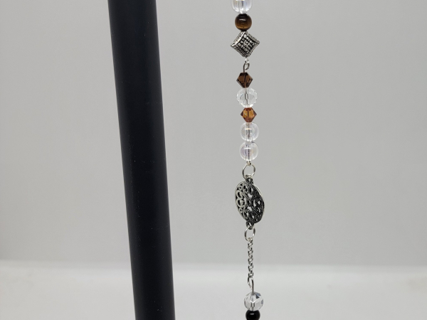 Suncatcher amber and silver beads