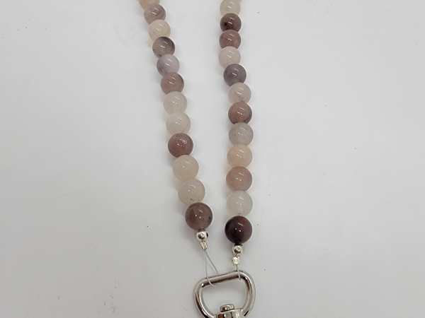 Beaded wristlet brown