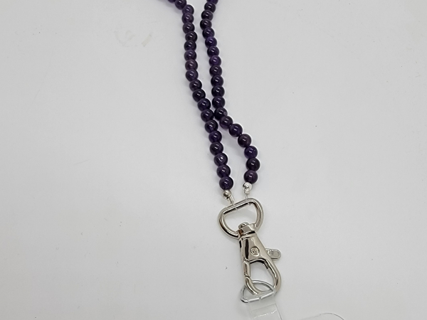 Beaded wristlet purple