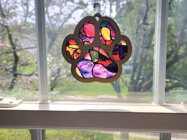 Pawprint suncatcher