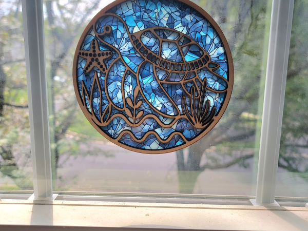 Turtle in the sea suncatcher