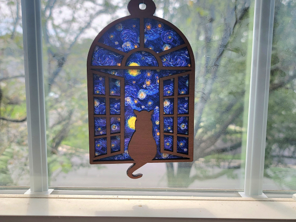 Kitty window suncatcher