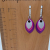 Shades of pink/purple layered metal earrings