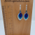 Shades of blue layered metal earrings