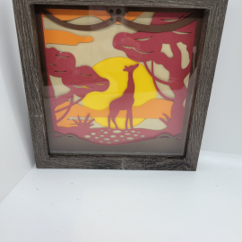 3D Cardstock Paper Art Giraffe Africa