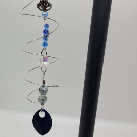 Beaded Suncatcher royal blue/blue beads