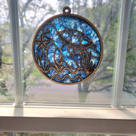 Turtle in the sea suncatcher