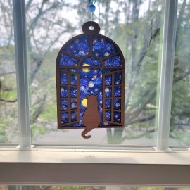 Kitty window suncatcher