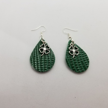 Shamrock charm earrings