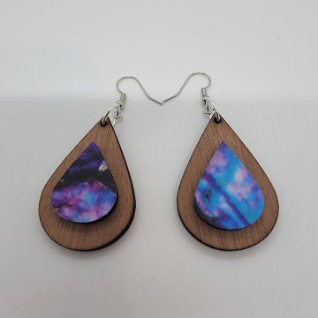 Double teardrop layered earrings