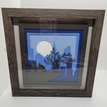 3D Framed City Landscape Cardstock Art