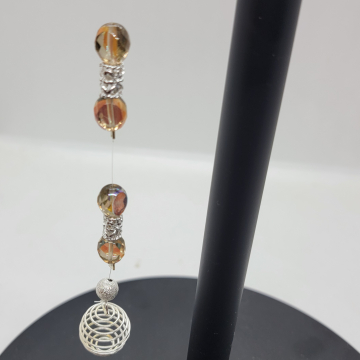 Beaded Suncatcher brown with turtle