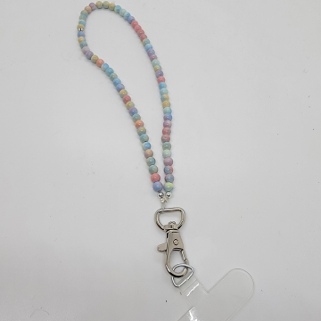 Beaded Wristlet with phone tab