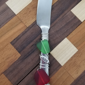 Holiday Winter Christmas themed knife spreader stainless steel